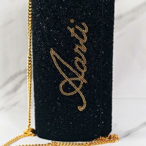 Aksha Clutch Balck with Gold